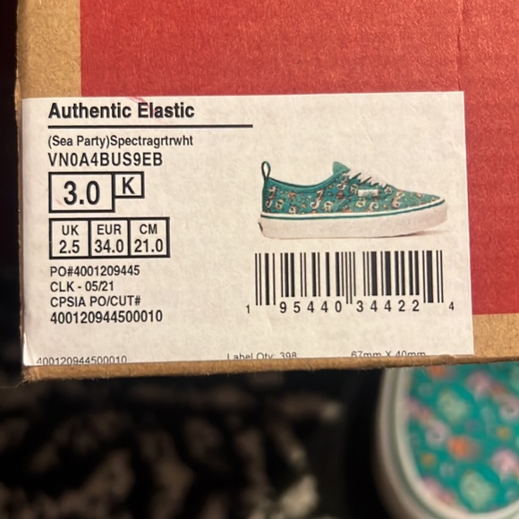 Girls Vans Sea Party shoes size 3 - Picture 3 of 4